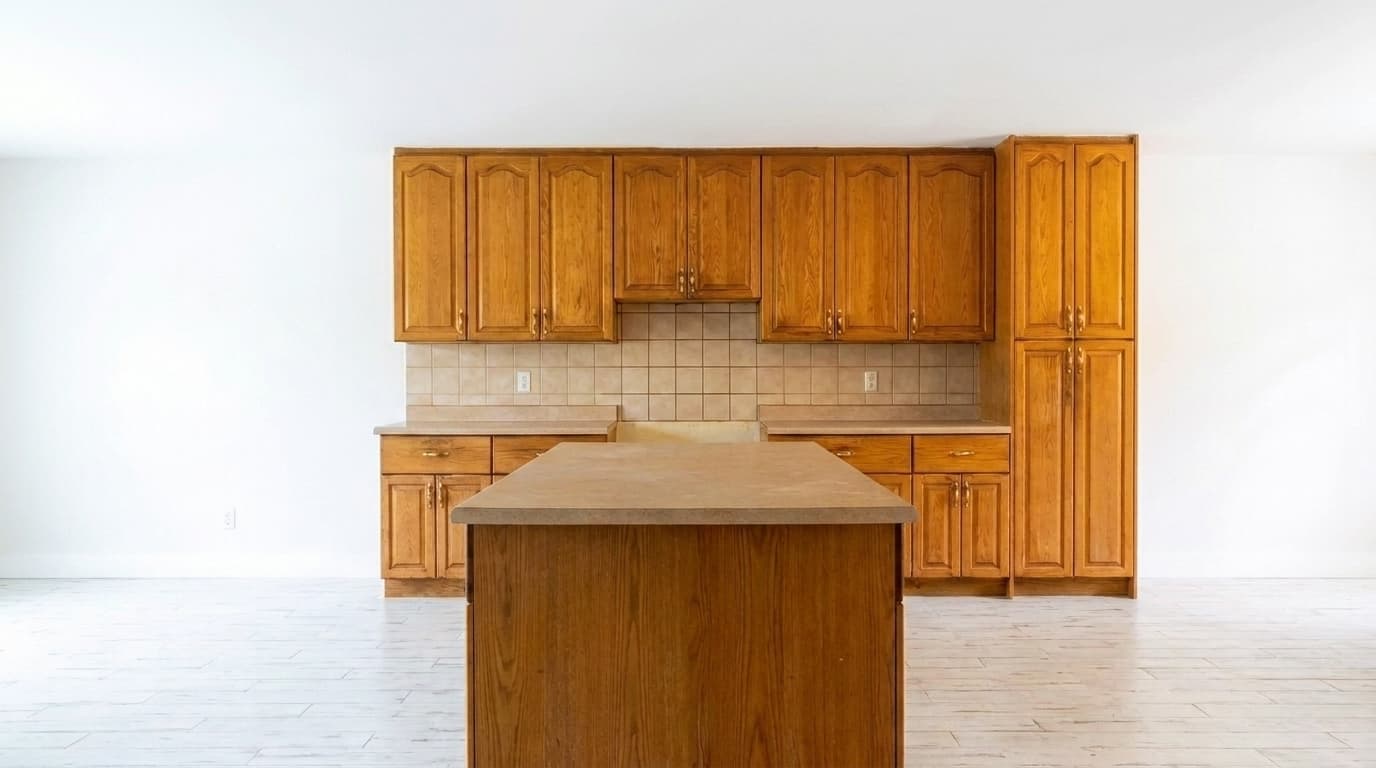 Dated kitchen — before renovation