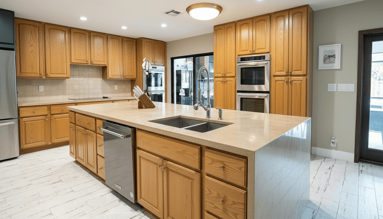 Before — dated kitchen